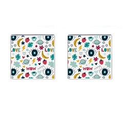Love Pattern Cufflinks (square) by Proyonanggan