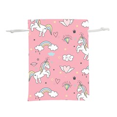 Cute-unicorn-seamless-pattern Lightweight Drawstring Pouch (s) by pakminggu