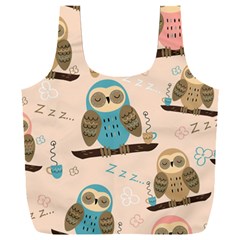 Seamless-pattern-owls-dream-cute-style-pajama-fabric Full Print Recycle Bag (xxxl) by pakminggu