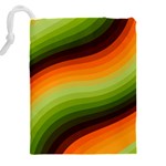 Swirl Abstract Twirl Wavy Wave Pattern Drawstring Pouch (4XL) Back