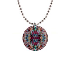 Blended Arabesque 1  Button Necklace by kaleidomarblingart