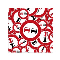 Overtaking-traffic-sign Square Satin Scarf (30  X 30 ) by Bedest