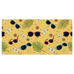 Seamless Pattern Of Sunglasses Tropical Leaves And Flower Banner And Sign 4  X 2  by Bedest
