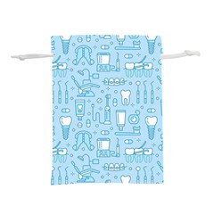 Dentist Blue Seamless Pattern Lightweight Drawstring Pouch (m) by Bedest