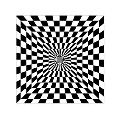 Optical-illusion-chessboard-tunnel Square Satin Scarf (30  X 30 ) by Bedest