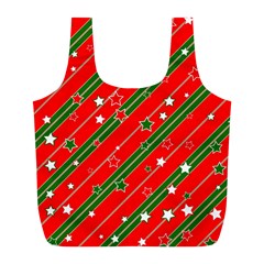 Christmas-paper-star-texture     - Full Print Recycle Bag (l) by Bedest