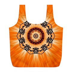 Abstract-kaleidoscope-colorful Full Print Recycle Bag (l) by Bedest