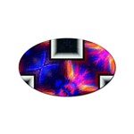 Box-abstract-frame-square Sticker Oval (100 pack) Front