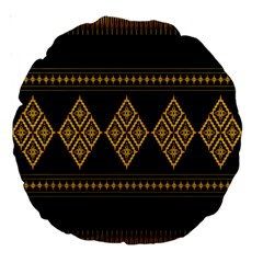 Abstract-batik Klasikjpg Large 18  Premium Round Cushions by nateshop