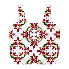 Christmas-wallpaper-background Full Print Recycle Bag (l) by Bedest
