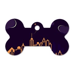 Skyscraper Town Urban Towers Dog Tag Bone (two Sides) by pakminggu
