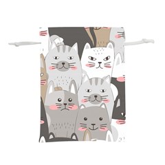 Cute Cats Seamless Pattern Lightweight Drawstring Pouch (s) by pakminggu