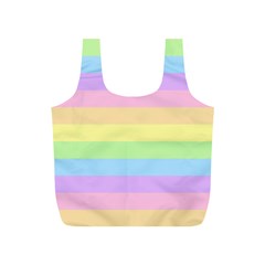 Cute Pastel Rainbow Striped Pattern Full Print Recycle Bag (s) by pakminggu