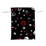 Art Pattern Traces Paw Lightweight Drawstring Pouch (S) Back