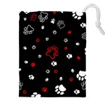 Art Pattern Traces Paw Drawstring Pouch (4XL) Front