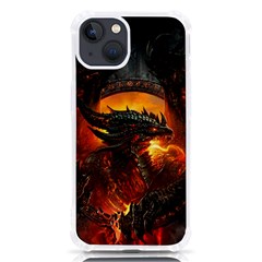 Dragon Fire Fantasy Art Iphone 13 Tpu Uv Print Case by Cowasu