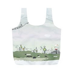 Abstract-background-children Full Print Recycle Bag (m) by Cowasu
