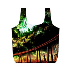Science-fiction-forward-futuristic Full Print Recycle Bag (m) by Cowasu