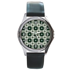 Pattern-design-texture-fashion Round Metal Watch by Cowasu