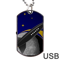 Science-fiction-sci-fi-sci-fi-logo Dog Tag Usb Flash (one Side) by Sarkoni