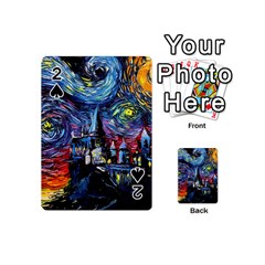 Castle Starry Night Print Van Gogh Parody Playing Cards 54 Designs (mini) by Sarkoni