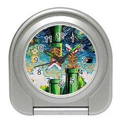 Game Starry Night Doctor Who Van Gogh Parody Travel Alarm Clock by Sarkoni