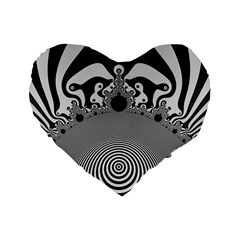 Pattern Illusion Fractal Mandelbrot Standard 16  Premium Heart Shape Cushions by Bangk1t