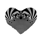 Pattern Illusion Fractal Mandelbrot Standard 16  Premium Flano Heart Shape Cushions Back