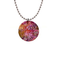Abstract Crosscurrents Smudged Vibrance 1  Button Necklace by kaleidomarblingart