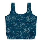 Space Seamless Pattern Full Print Recycle Bag (L) Back