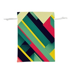Abstract Geometric Design Pattern Lightweight Drawstring Pouch (m) by Bedest