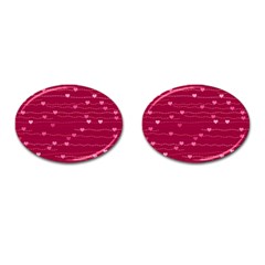 Hearts Valentine Love Background Cufflinks (oval) by Proyonanggan