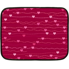 Hearts Valentine Love Background Two Sides Fleece Blanket (mini) by Proyonanggan