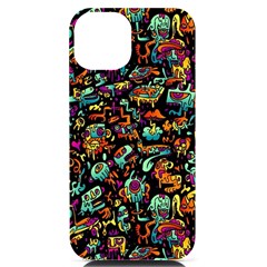 Multicolored Doodle Abstract Colorful Multi Colored Iphone 14 Black Uv Print Case by Grandong