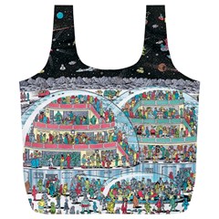 Abstract Painting Space Cartoon Full Print Recycle Bag (xl) by Grandong