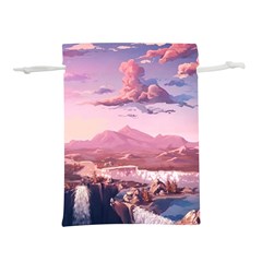 Aesthetic Landscape Vintage Cartoon Lightweight Drawstring Pouch (m) by Sarkoni