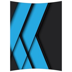 Blue Black Abstract Background, Geometric Background Back Support Cushion by nateshop