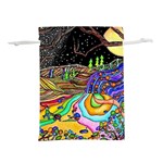 Nature Moon Psychedelic Painting Lightweight Drawstring Pouch (M) Back