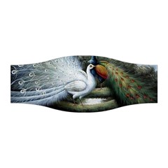 Canvas Oil Painting Two Peacock Stretchable Headband by Grandong