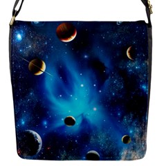 3d Universe Space Star Planet Flap Closure Messenger Bag (s) by Grandong