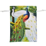 Peacock Art Lightweight Drawstring Pouch (XL) Front