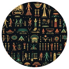 Hieroglyphs Space Round Trivet by Ndabl3x