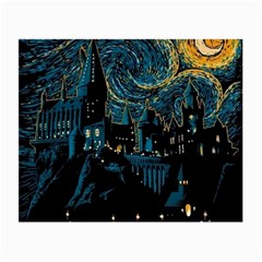 Hogwarts Starry Night Van Gogh Small Glasses Cloth (2 Sides) by Sarkoni