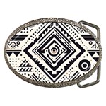 Tribal Pattern Belt Buckles Front
