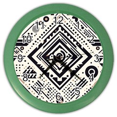 Tribal Pattern Color Wall Clock by Sobalvarro
