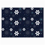 Flower Pattern Texture Large Glasses Cloth (2 Sides) Front