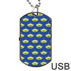 Alien Pattern Dog Tag Usb Flash (one Side) by Ndabl3x