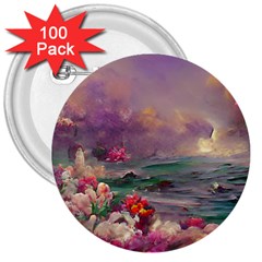Abstract Flowers  3  Buttons (100 Pack)  by Internationalstore