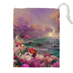 Abstract Flowers  Drawstring Pouch (5xl) by Internationalstore