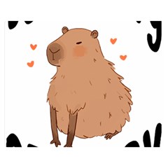 Capybara T- Shirt Cute Gentlemen Capybara T- Shirt Yoga Reflexion Pose T- Shirtyoga Reflexion Pose T- Shirt Premium Plush Fleece Blanket (medium) by hizuto